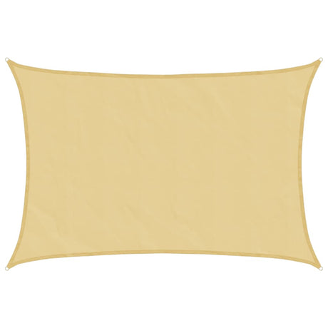 Vidaxl solsejl 5x4 m 100% polyester oxford sandfarvet