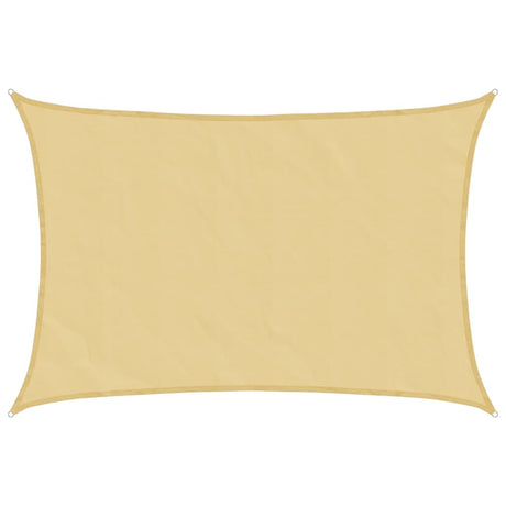 Vidaxl solsejl 6x4 m 100% polyester oxford sandfarvet