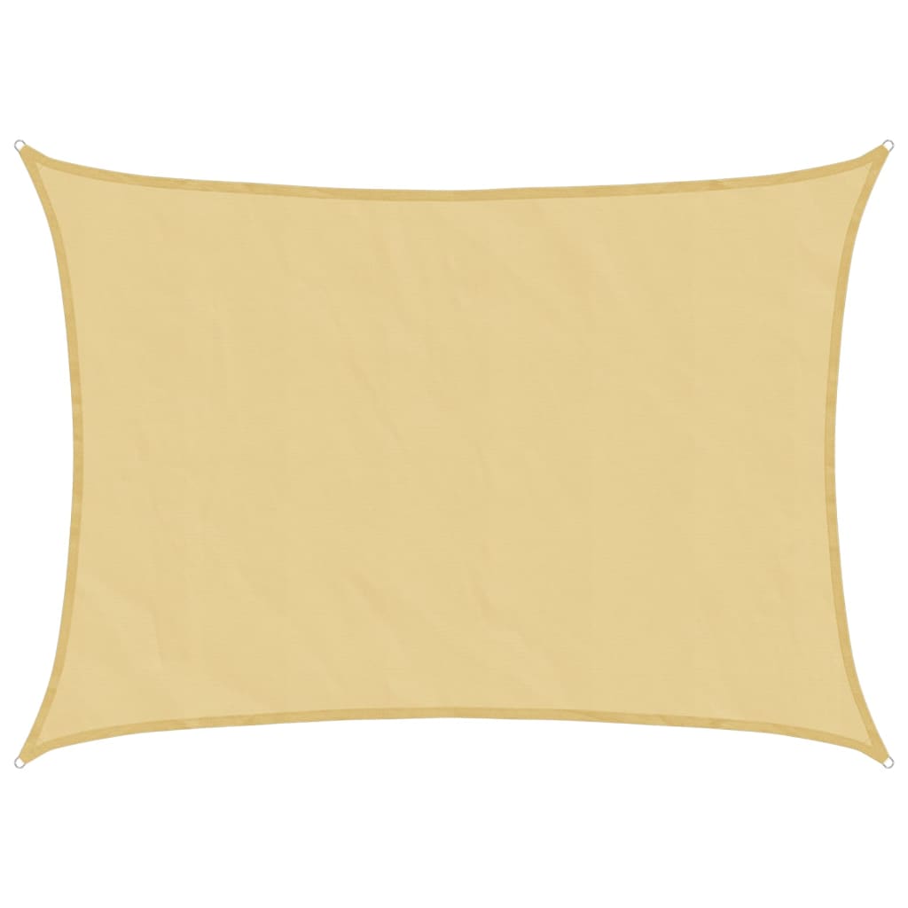 Vidaxl solsejl 7x5 m 100% polyester oxford sandfarvet
