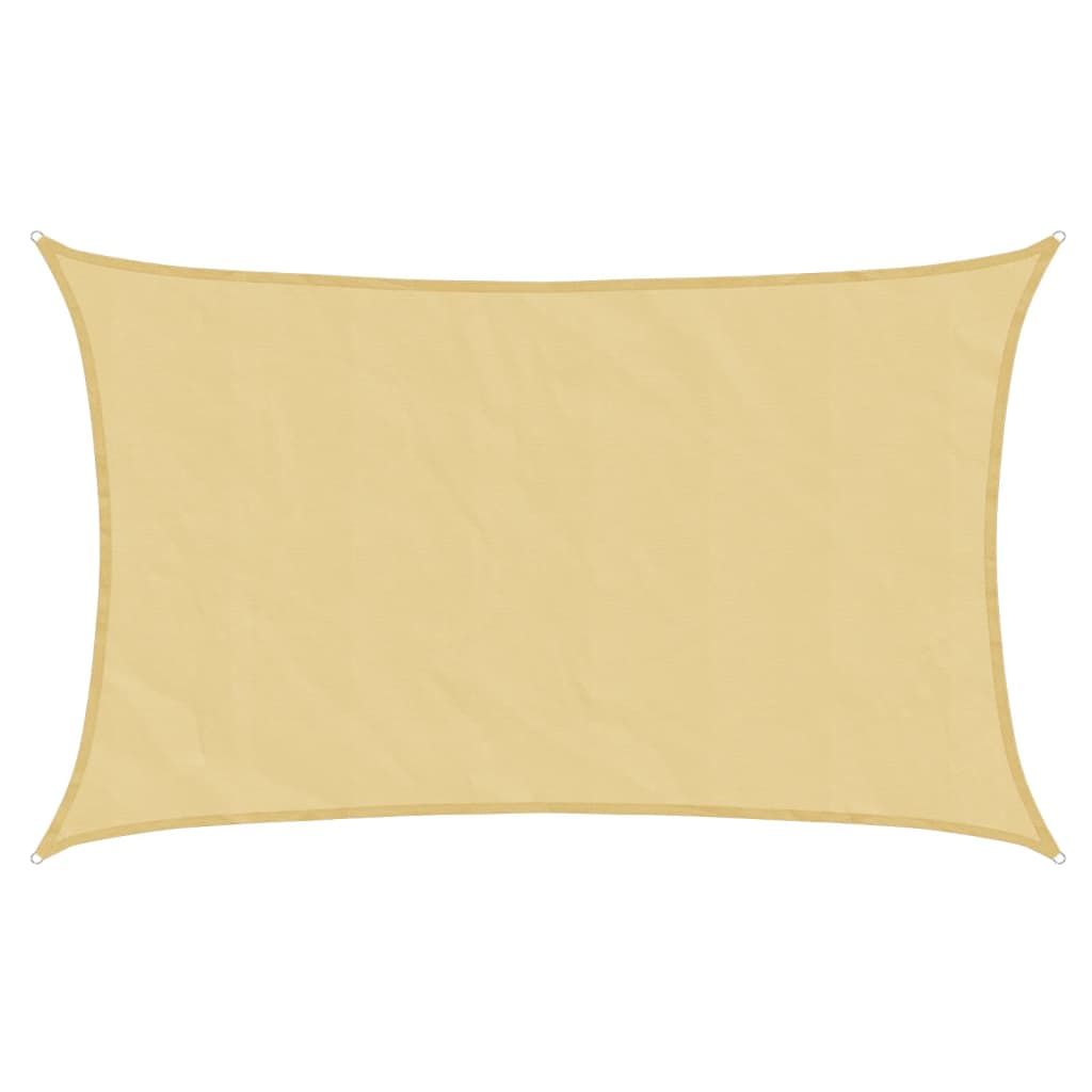 Vidaxl solsejl 8x5 m 100% polyester oxford sandfarvet