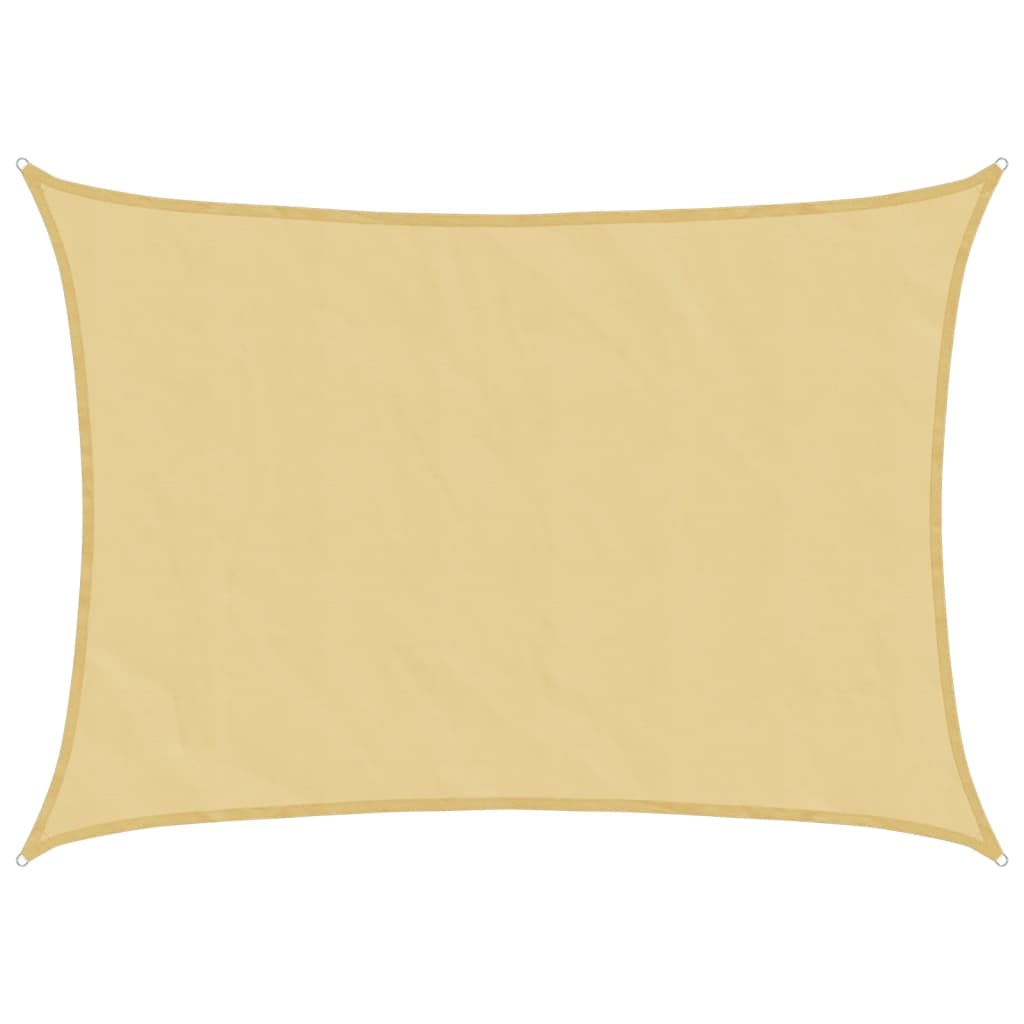 Vidaxl solsejl 8x6 m 100% polyester oxford sandfarvet