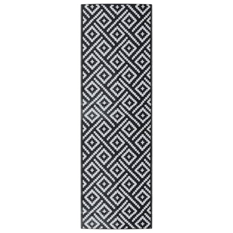 Vidaxl buitenkleed arakil 80x250 cm polypropeen wit en zwart