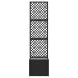 Vidaxl tuin bloempot zwart 35 x 30 x 135 cm metaal