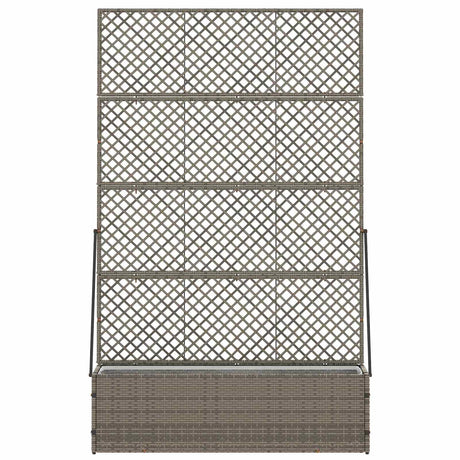 Vidaxl tuin bloempot grijs 105 x 30 x 170 cm metaal