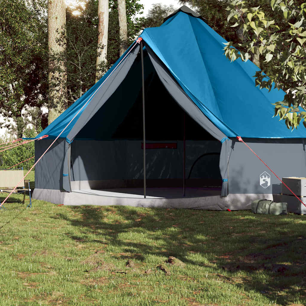 Vidaxl tipitelt til familie 10 personer vandtæt blå