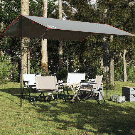 Vidaxx campingfortelt vandtæt 400x294 cm grå og orange