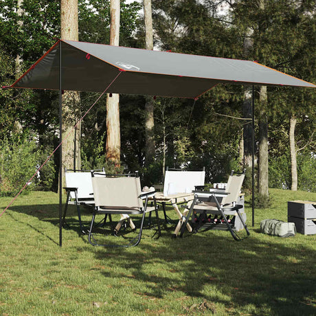 Vidaxx campingfortelt vandtæt 400x294 cm grå og orange