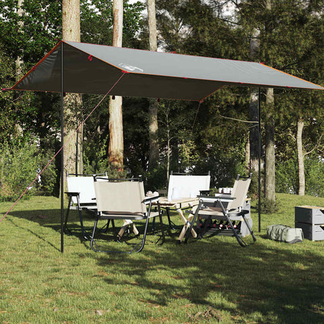 Vidaxx campingfortelt vandtæt 400x294 cm grå og orange
