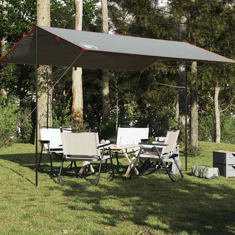 Vidaxx campingfortelt vandtæt 400x294 cm grå og orange