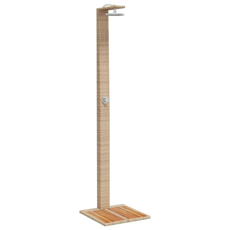 Vidaxx udendørs bruser 50x55x224 cm polyrattan og akacietræ beige