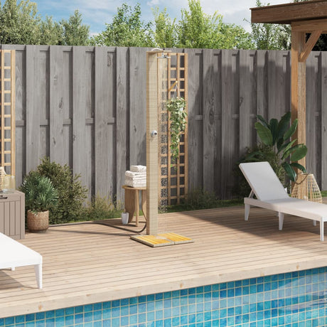Vidaxx udendørs bruser 50x55x224 cm polyrattan og akacietræ beige