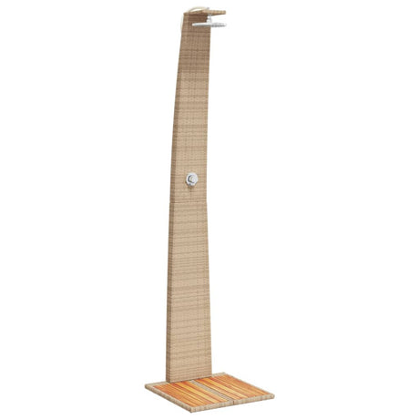 Vidaxx udendørs bruser 55x60x224 cm polyrattan og akacietræ beige