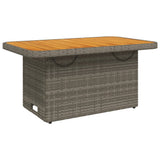 Vidaxl tuintafel 90x55x71 cm poly rattan en acaciahout grijs