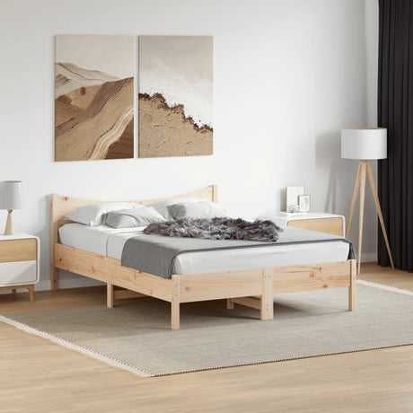 Vidaxl bedframe zonder matras massief grenenhout 140x190 cm