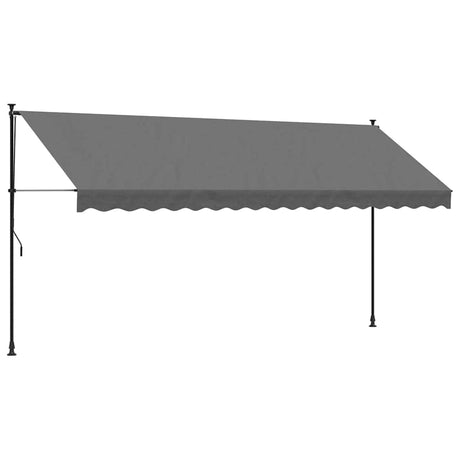 Vidaxx udtrækbart fortelt 400x150 cm stof og stål antracit