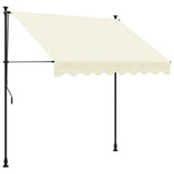 Vidaxx udtrækbart fortelt 250x150 cm stof og stål cremefarvet
