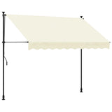 Vidaxx udtrækbart fortelt 300x150 cm stof og stål cremefarvet