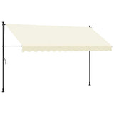 Vidaxx udtrækbart fortelt 350x150 cm stof og stål cremefarvet