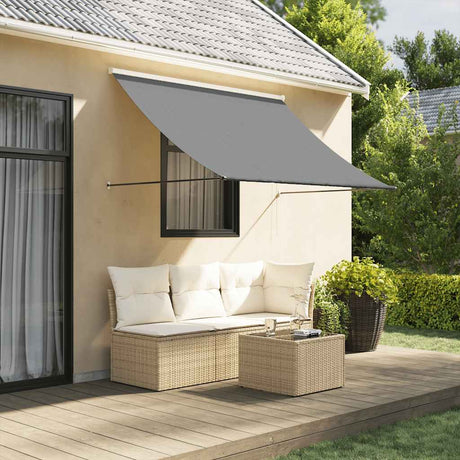 Vidaxx udtrækbart fortelt 200x150 cm stof og stål antracit