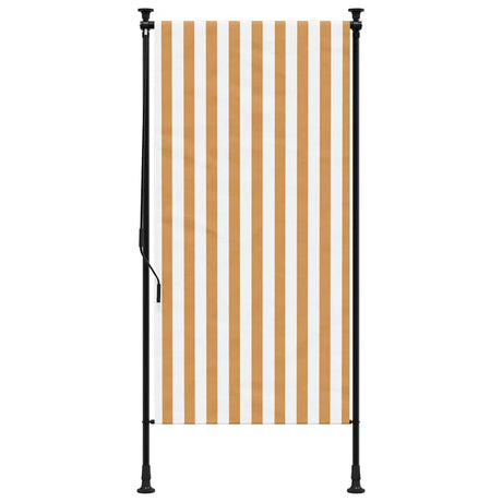 Vidaxxl udendørs rullegardin 100x270 cm stof og stål orange og hvid