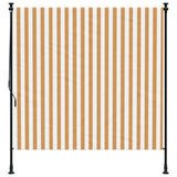 Vidaxxl udendørs rullegardin 200x270 cm stof og stål orange og hvid