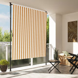 Vidaxxl udendørs rullegardin 200x270 cm stof og stål orange og hvid