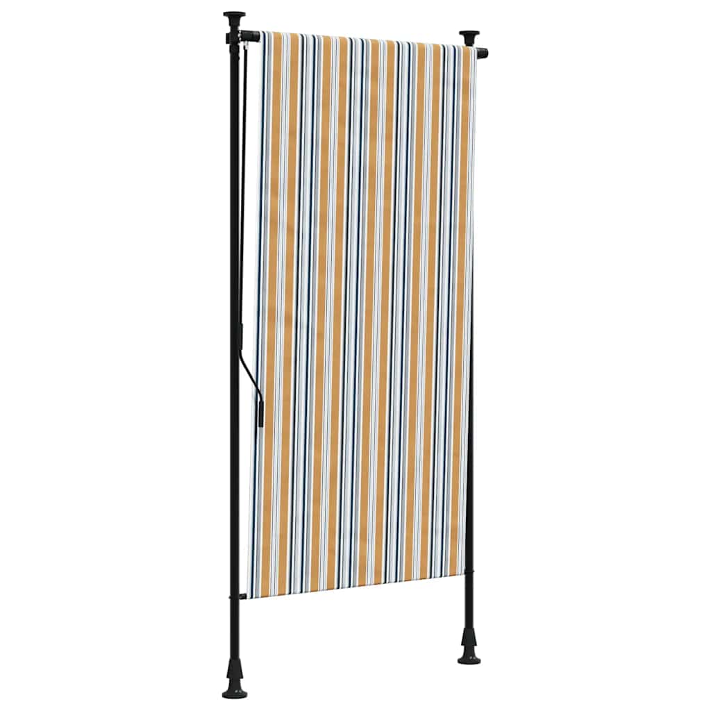 Vidaxxl udendørs rullegardin 120x270 cm stof og stål gul og hvid