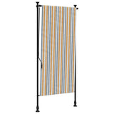 Vidaxxl udendørs rullegardin 120x270 cm stof og stål gul og hvid