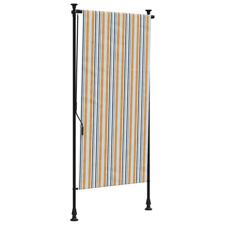 Vidaxxl udendørs rullegardin 120x270 cm stof og stål gul og hvid
