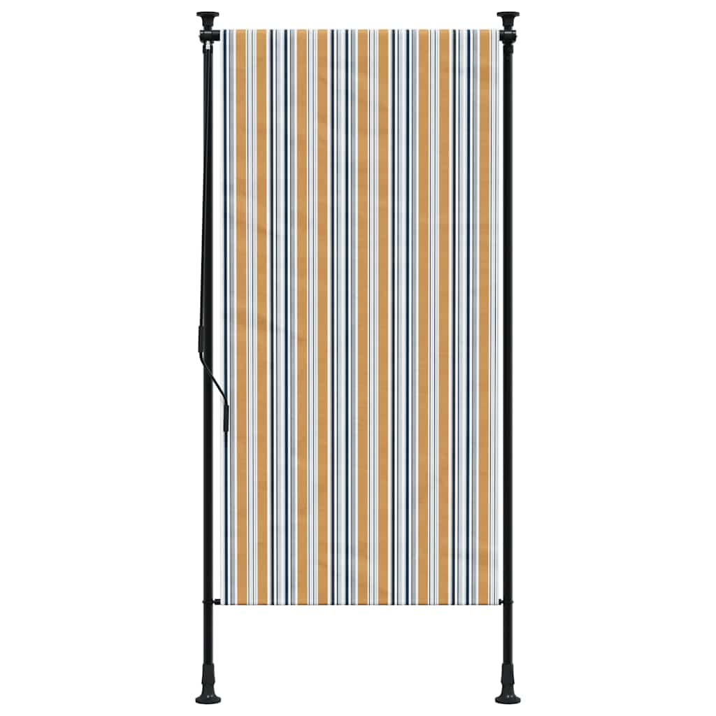 Vidaxxl udendørs rullegardin 120x270 cm stof og stål gul og hvid