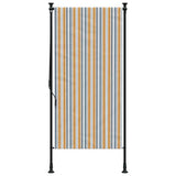 Vidaxxl udendørs rullegardin 120x270 cm stof og stål gul og hvid
