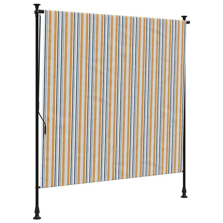 Vidaxxl udendørs rullegardin 200x270 cm stof og stål gul og hvid