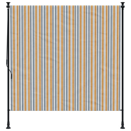 Vidaxxl udendørs rullegardin 200x270 cm stof og stål gul og hvid