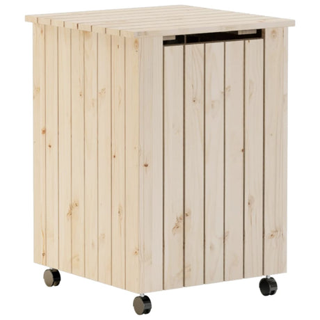 Vidaxx vasketøjskurv med hjul rana 45x45x64 cm massivt fyrretræ
