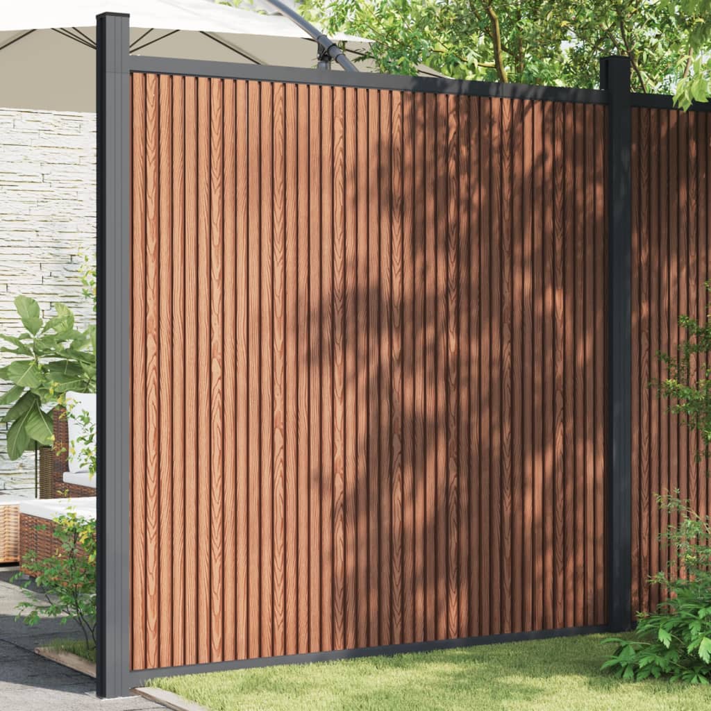 VidaXL Hegnspanel 180x186 cm HKC brun