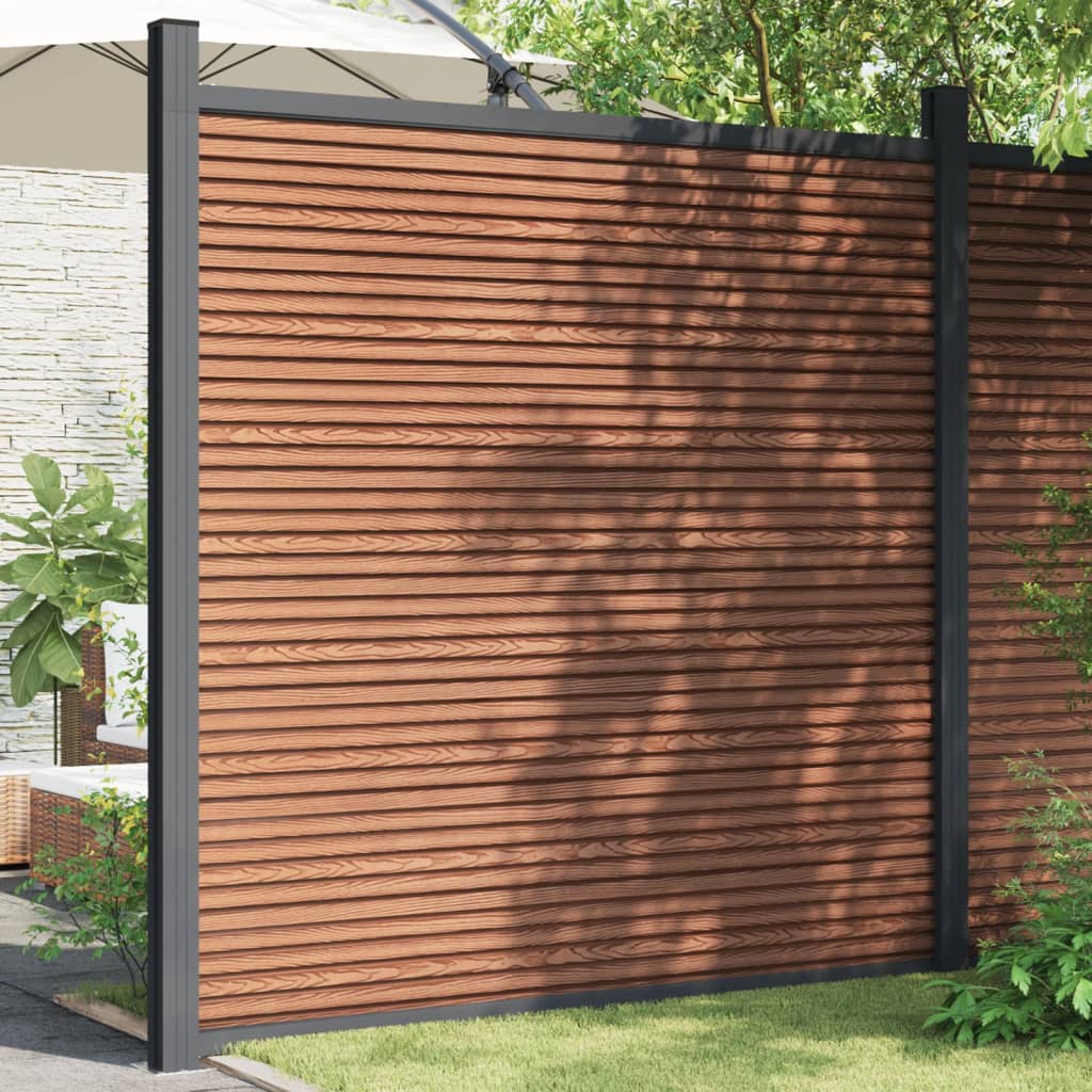 VidaXL Hegnspanel 180x186 cm HKC brun