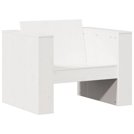 Vidaxl tuinbank 79x60x62 cm massief grenenhout wit
