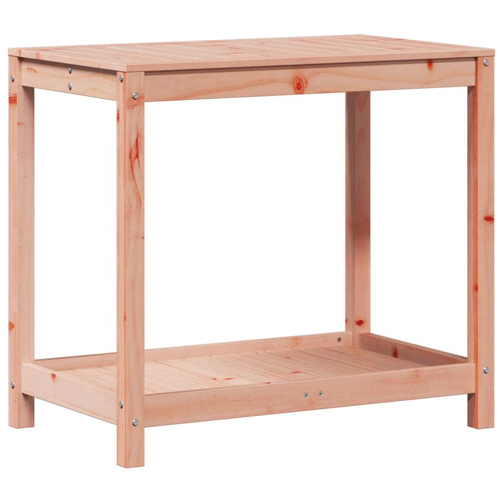 Vidaxx pottebord med hylde 82,5x50x75 cm massivt Douglas træ