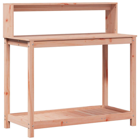 VidaXL pottebord med hylder 108x50x109,5 cm massivt Douglas træ