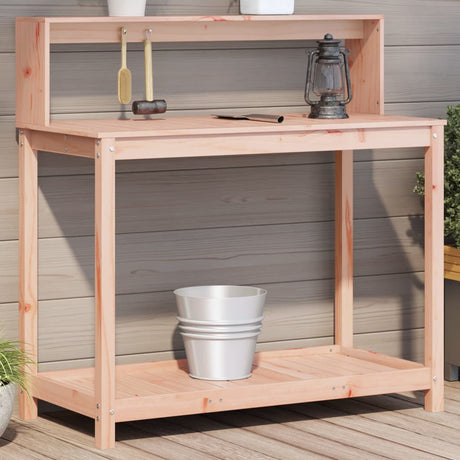 VidaXL pottebord med hylder 108x50x109,5 cm massivt Douglas træ