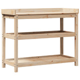 Vidaxx pottebord med hylder 108x45x86,5 cm massivt fyrretræ