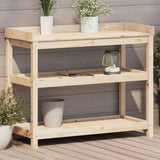 Vidaxx pottebord med hylder 108x45x86,5 cm massivt fyrretræ