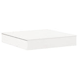 Vidaxx sandkasse med låg 111x111x19,5 cm massiv fyrretræ hvid