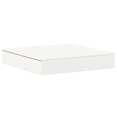 Vidaxx sandkasse med låg 111x111x19,5 cm massiv fyrretræ hvid