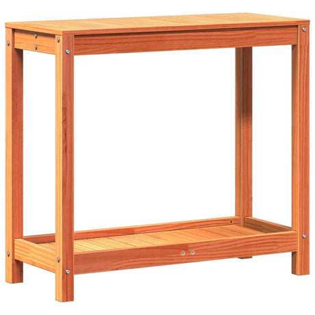 Vidaxx pottebord med hylde 82,5x35x75 cm massiv fyrretræ, vask brun