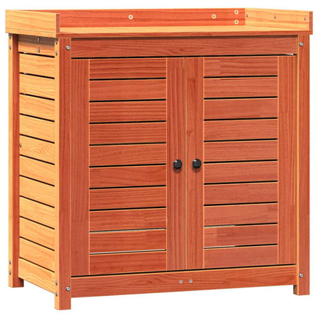 Vidaxx pottebord med hylder 82,5x50x86,5 cm fyrretræ brun