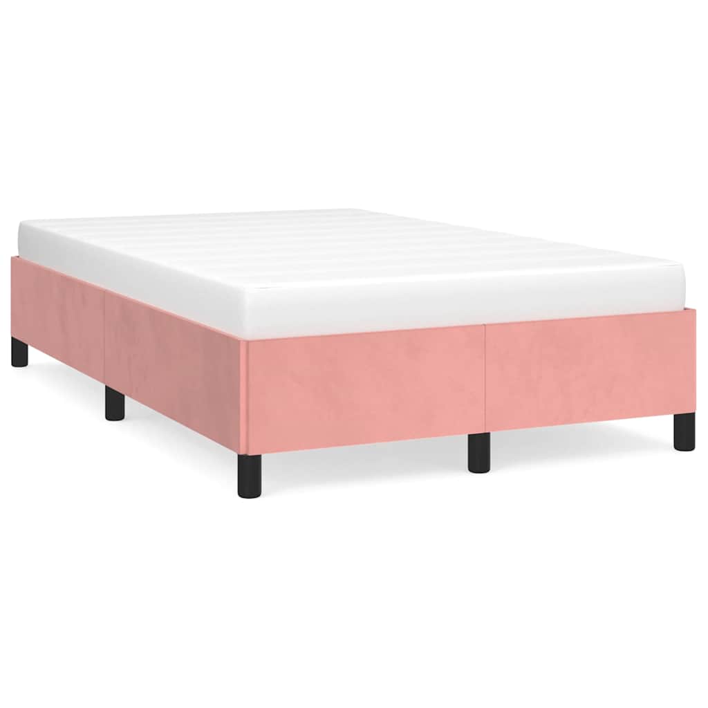 Vidaxl bedframe zonder matras 120x190 cm fluweel roze