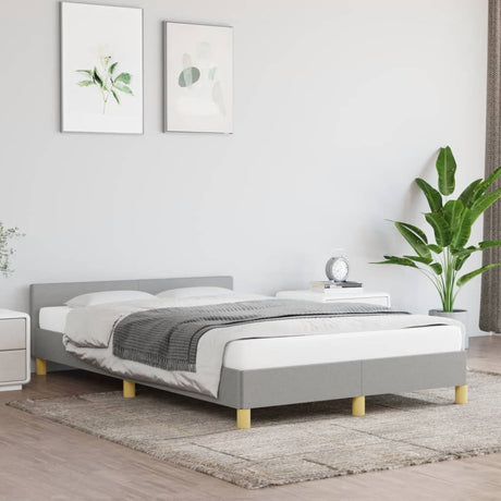 Vidaxl bedframe zonder matras 120x190 cm stof lichtgrijs