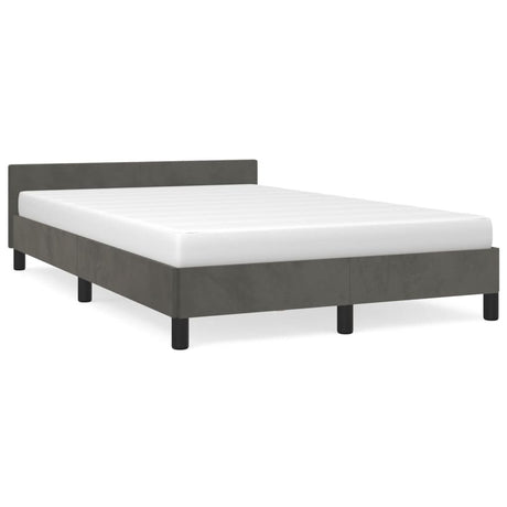 Vidaxl bedframe zonder matras 120x190 cm fluweel donkergrijs