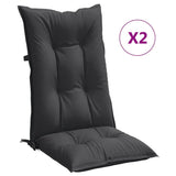 VidaXL stolehynder 2 stk høj ryg 120x50x7 cm stof blandet antracit
